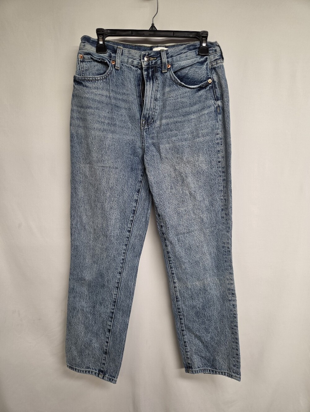 Pistola High Rise Straight Leg Light Wash Blue Jeans Size 28